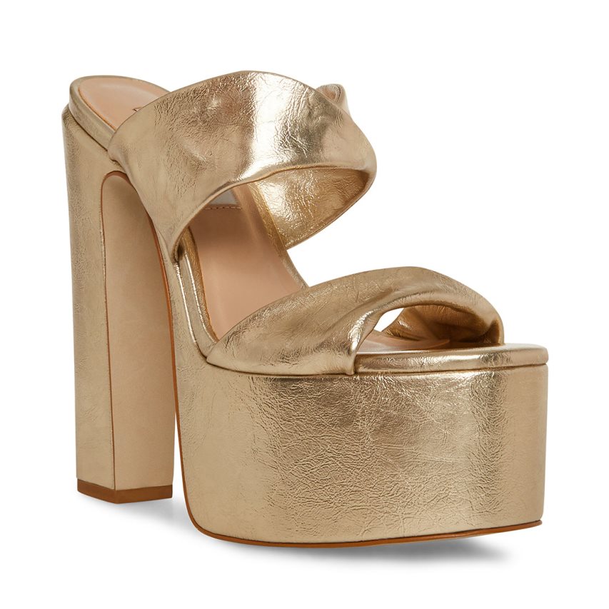 Sandalias Tacones Steve Madden Diane Mujer Doradas | ES OZS6E8